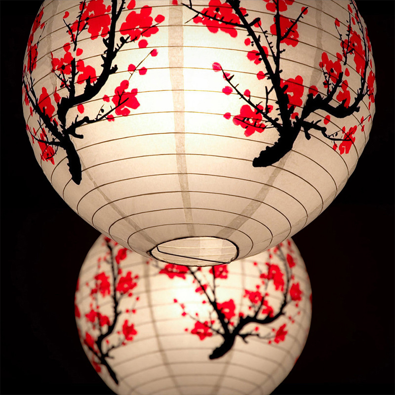 Japanese Lantern Paper - 1PC Pruimenbloesem Papieren Lantaarns Chinese Japanse