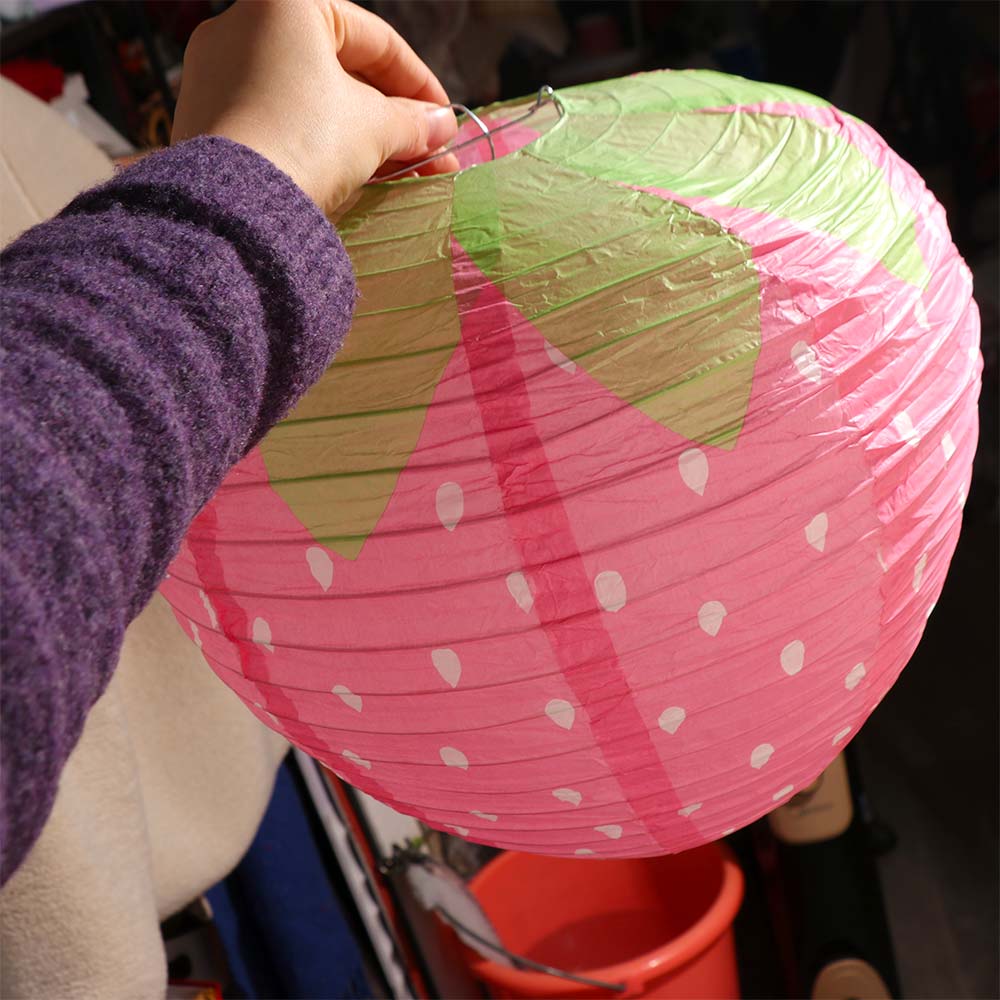 3D Roze Aardbei Lantaarn Handh - Japanese Lantern Paper recensie en prijs