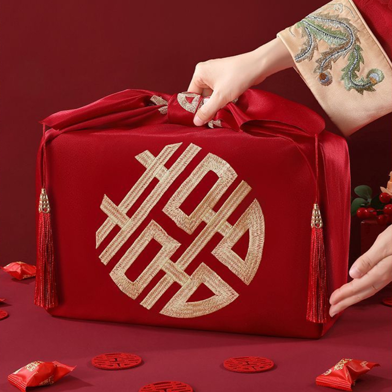 Chinese stijl rode zakdoek Fur - Furoshiki Wrap Cloth recensie en prijs