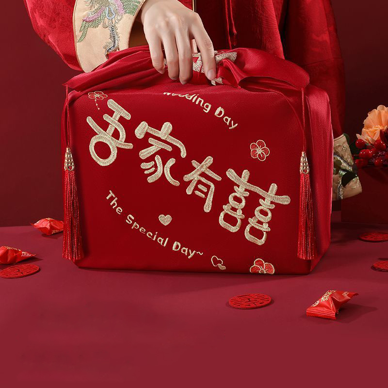 Chinese stijl rode zakdoek Fur - Furoshiki Wrap Cloth recensie en prijs