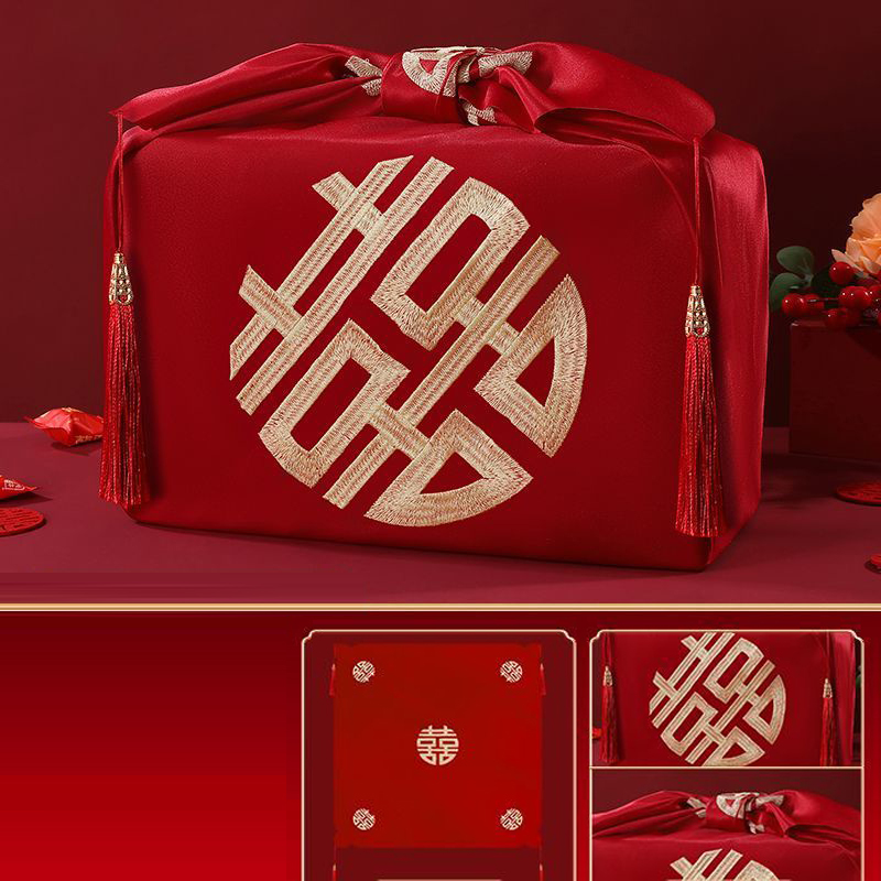 Chinese stijl rode zakdoek Fur - Furoshiki Wrap Cloth recensie en prijs